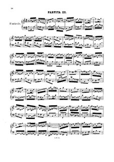 Партита для клавира No.3 ля минор, BWV 827: Для одного исполнителя by Иоганн Себастьян Бах