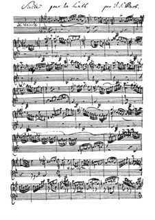 Сюита для лютни No.3 соль минор, BWV 995: Партитура by Иоганн Себастьян Бах