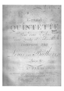 Струнный квинтет No.1 ми-бемоль мажор, Op.4: Партия альтов by Людвиг ван Бетховен
