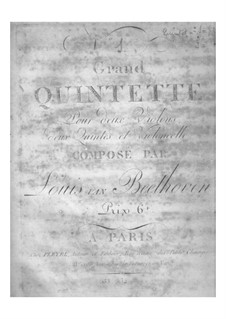 Струнный квинтет No.1 ми-бемоль мажор, Op.4: Партии скрипок by Людвиг ван Бетховен