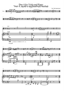 Six Duos for Viola and Piano, Op.1c: Duo No.4 by Gor Hovhannisyan