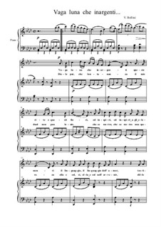 Vaga luna che inargenti : For voice and piano (high quality sheet music) by Винченцо Беллини