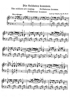 Легкие характерные этюды, Op.95: No.6 The Soldiers are Comming by Людвиг Шитте