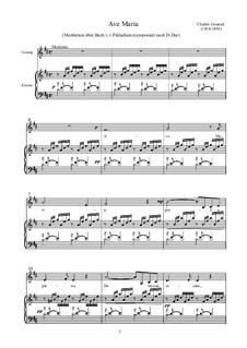 Аве Мария: Для голоса и фортепиано (ре мажор) by Иоганн Себастьян Бах, Шарль Гуно