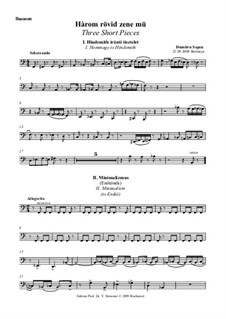 Three Short Pieces: Партия фагота by Dumitru Sapcu