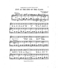 Just at the End of the Class: Клавир с вокальной партией by James E. Dempsey