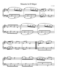 No.22 Мюзетт ре мажор, BWV Anh.126: Для клавишного инструмента by Иоганн Себастьян Бах