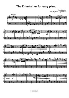 The Entertainer, for Piano: Easy version by Скотт Джоплин