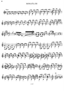 Соната для скрипки No.3 ля минор, BWV 1005: Версия для гитары by Иоганн Себастьян Бах