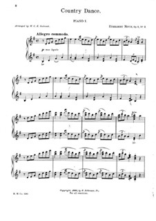 Three Duets for Two Piano, Op.6: No.2 Country Dance – Piano I Part by Ethelbert Woodbridge Nevin