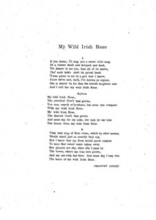 My Wild Irish Rose: До мажор by Chauncey Olcott