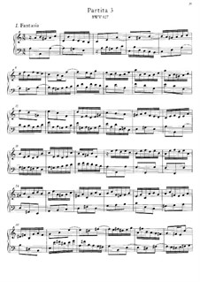 Партита для клавира No.3 ля минор, BWV 827: Для одного исполнителя by Иоганн Себастьян Бах