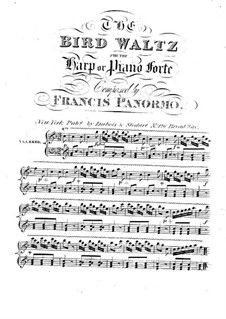 The Bird Waltz for Harp (or Piano): The Bird Waltz for Harp (or Piano) by Francis Panormo