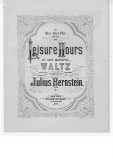 Leisure Hours at Lake Mahopac: Leisure Hours at Lake Mahopac by Julius Bernstein