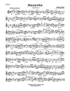 Мазурки, Op. posth.67: No.4, для струнного квартета by Фредерик Шопен