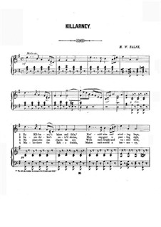 Killarney: Клавир с вокальной партией by Майкл Уильям Балф
