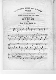 Девушка из Артуа: Акт II, The Light of Other Days is Faded, для голоса и гитары by Майкл Уильям Балф