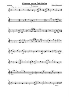 Прогулка I: Для струнных – партии by Модест Мусоргский