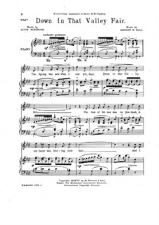 Down in That Valley Fair: Down in That Valley Fair by Ernest R. Ball