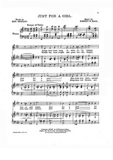 Just for a Girl: Just for a Girl by Ernest R. Ball