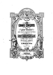 Концерт для скрипки с оркестром No.4 , Op.31: Партитура, сольная партия by Анри Вьетан