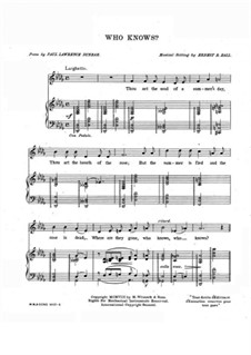 Who Knows: In D Flat Major by Ernest R. Ball