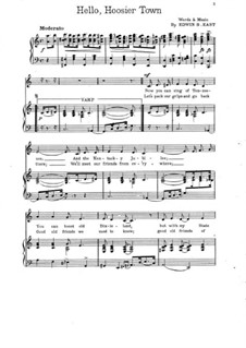 Hello, Hoosier Town: Hello, Hoosier Town by Edwin S. East