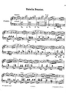 Unter'm Fenster, Op.7: Unter'm Fenster by Фриц Шпиндлер