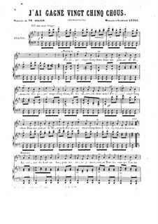 J'ai gagné vingt chinq chous: J'ai gagné vingt chinq chous by Альфонс Ледук