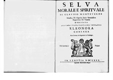 Selva morale e spirituale, SV 252–288: Tenor I part (Voice) by Клаудио Монтеверди