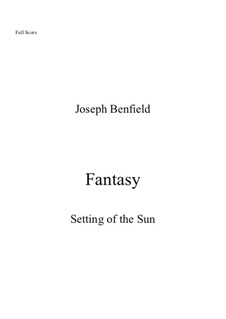 Fantasy: Setting of the Sun: Fantasy: Setting of the Sun by Joseph Benfield