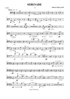 Серенада для струнного оркестра, Op.20: Партитура, Партии by Эдуард Элгар