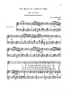 The Belle of Lincoln Park, Op.170: The Belle of Lincoln Park by George Schleiffarth