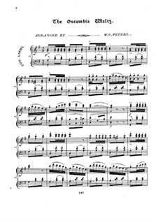 The Escambia Waltz: Для фортепиано by Unknown (works before 1850)