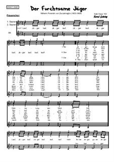 Volkslieder: Der furchtsame Jäger, Op.153: Volkslieder: Der furchtsame Jäger by Anton Wilhelm von Zuccalmaglio