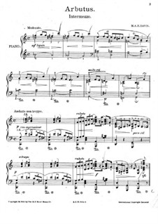 Arbutus. Intermezzo for Piano: Arbutus. Intermezzo for Piano by M. A. E. Davis