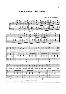 Shaken Dices. Song for Voice and Piano: Shaken Dices. Song for Voice and Piano by folklore