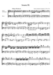 Соната для флейты и бассо континуо No.3 соль мажор, Op.1: Соната для флейты и бассо континуо No.3 соль мажор by Martin Friedrich Cannabich