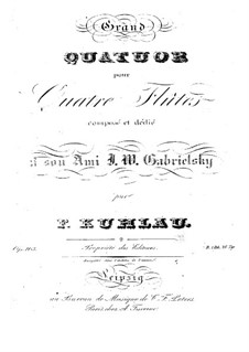 Большой квартет для четырех флейт, Op.103: Партии by Фридрих Кулау