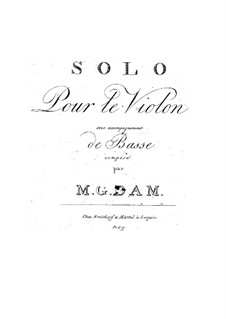Соло для скрипки и аккомпанирующего конрабаса: Соло для скрипки и аккомпанирующего конрабаса by Мад Грегер Дам