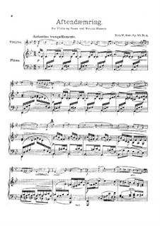 Четыре идиллии, Op.34: No.4 Aftendaemring by Нильс Вильгельм Гаде