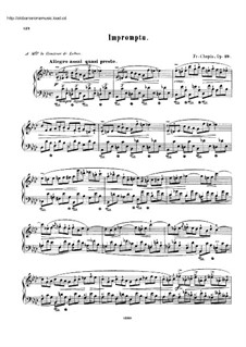Экспромт No.1 ля-бемоль мажор, Op.29: Для фортепиано by Фредерик Шопен