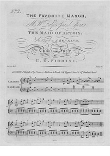 Девушка из Артуа: Favorite March, for Piano by Майкл Уильям Балф