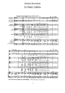 In dulci jubilo, BuxWV 197: Для голосов, скрипок и бассо континуо by Дитрих Букстехуде