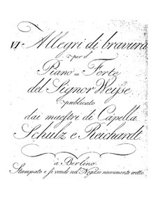 Шесть Аллегро для фортепиано, Op.1: Для одного исполнителя by Кристофер Эрнст Фридрих Вейсе