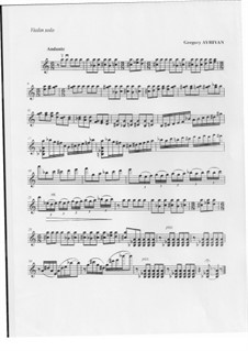 Andante for violin solo: Andante for violin solo by Gregory Ayriyan