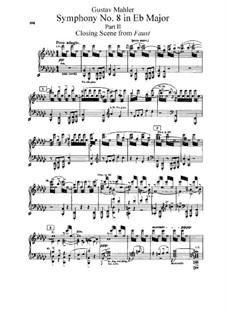 Симфония No.8 ми-бемоль мажор: Часть II, для голосов и фортепиано by Густав Малер