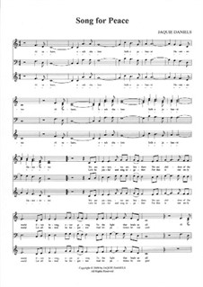 Song for Peace, Op.4: Song for Peace by Jaquie Daniels