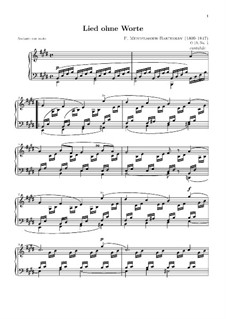 Песни без слов, Op.19b: No.1 Andante con moto by Феликс Мендельсон-Бартольди