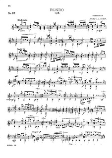Соната для фортепиано в четыре руки ре мажор, Op.6: Рондо, для гитары by Людвиг ван Бетховен